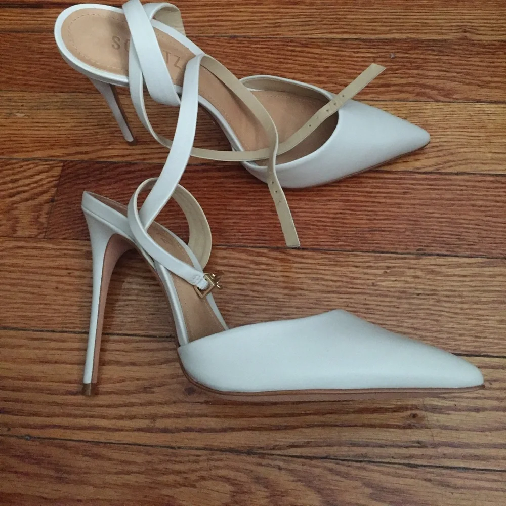 SCHUTZ White Pointed-Toe Sandals - Picture 2 of 6